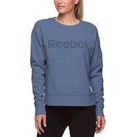 Polera Sweater Sudadera Mujer Reebok - Celeste